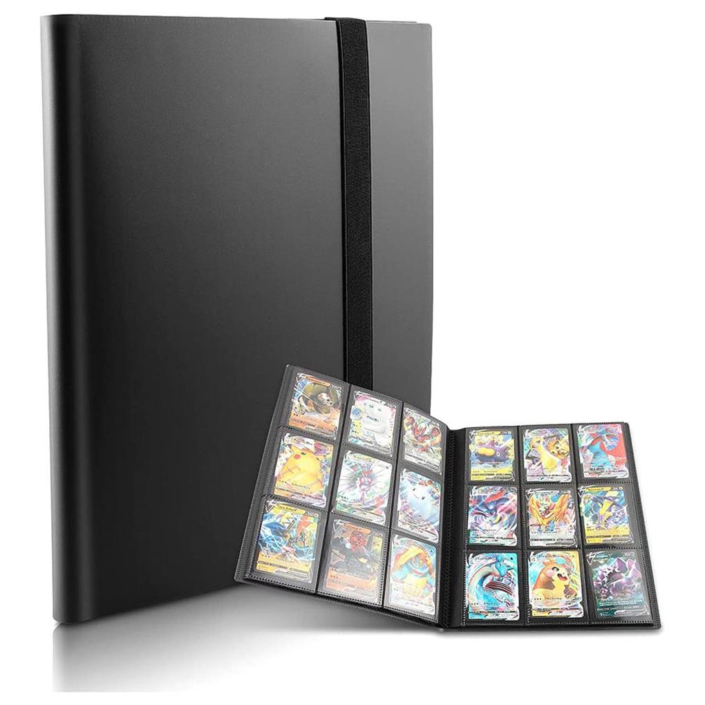 Trading Card Binder - ที่ใส่บัตรสะสมเหรียญแบบพกพา, ที่ใส่การ์ด360มีกระเป๋า9ใบเหมาะสำหรับการ์ดโปเกมอนการ์ดเบสบอลการ์ดฟุตบอล