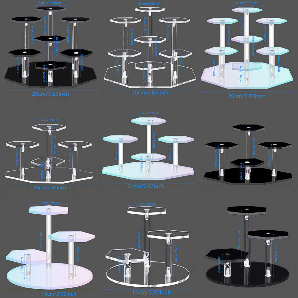 Pop Display Shelf - Layered อะคริลิคสําหรับตัวเลขการกระทําชั้นวางของผู้ถือสําหรับ Funko POP,ของเล่น,ตุ๊กตา,เครื่องประดับ,เครื่องสําอาง,Cupcake