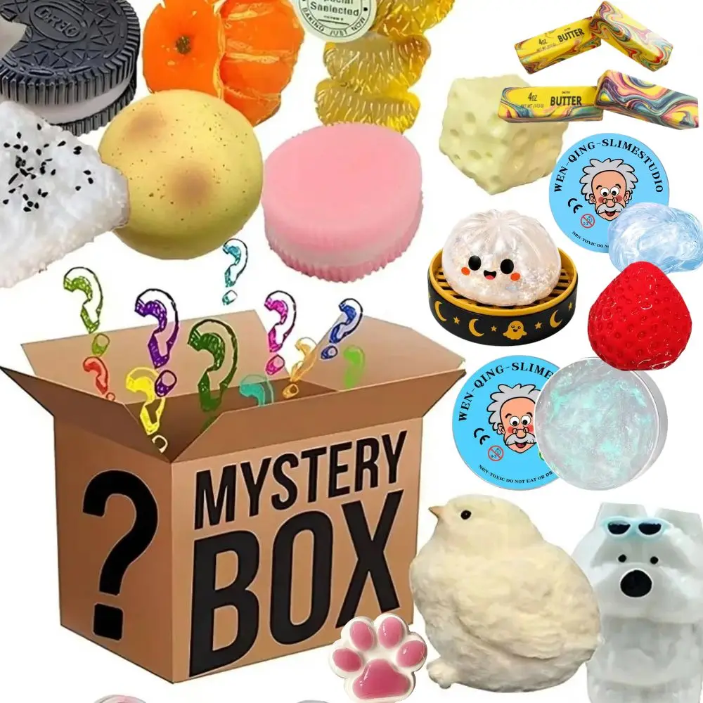 Mystery Box Blind Bag - กล่องสุ่มสุดฮิต โมจิสควิชชี่รูปอุ้งเท้าแมวน่ารัก ของเล่นบีบคลายเครียด ของเล่นบีบรูปเท้าน่ารัก ช่วยลดความเครียด