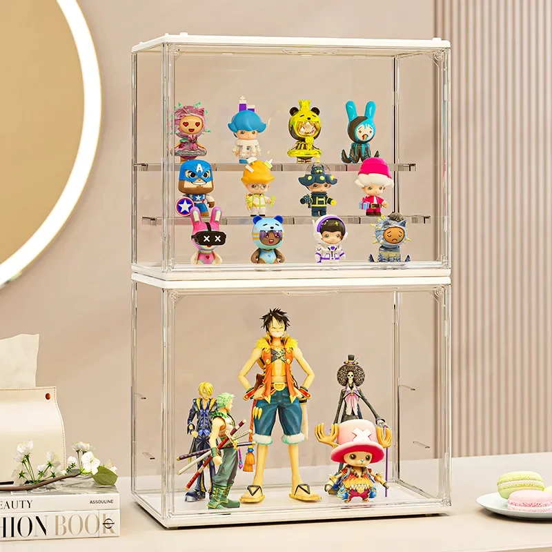 Pop Display Shelf - ตู้โชว์อะคริลิคสำหรับฟิกเกอร์สะสมและของเล่นบลายด์บ็อกซ์ ชั้นวางโชว์สำหรับเลโก้และบับเบิ้ลกัม ป๊อปมาร์ท ชั้นวางตกแต่ง