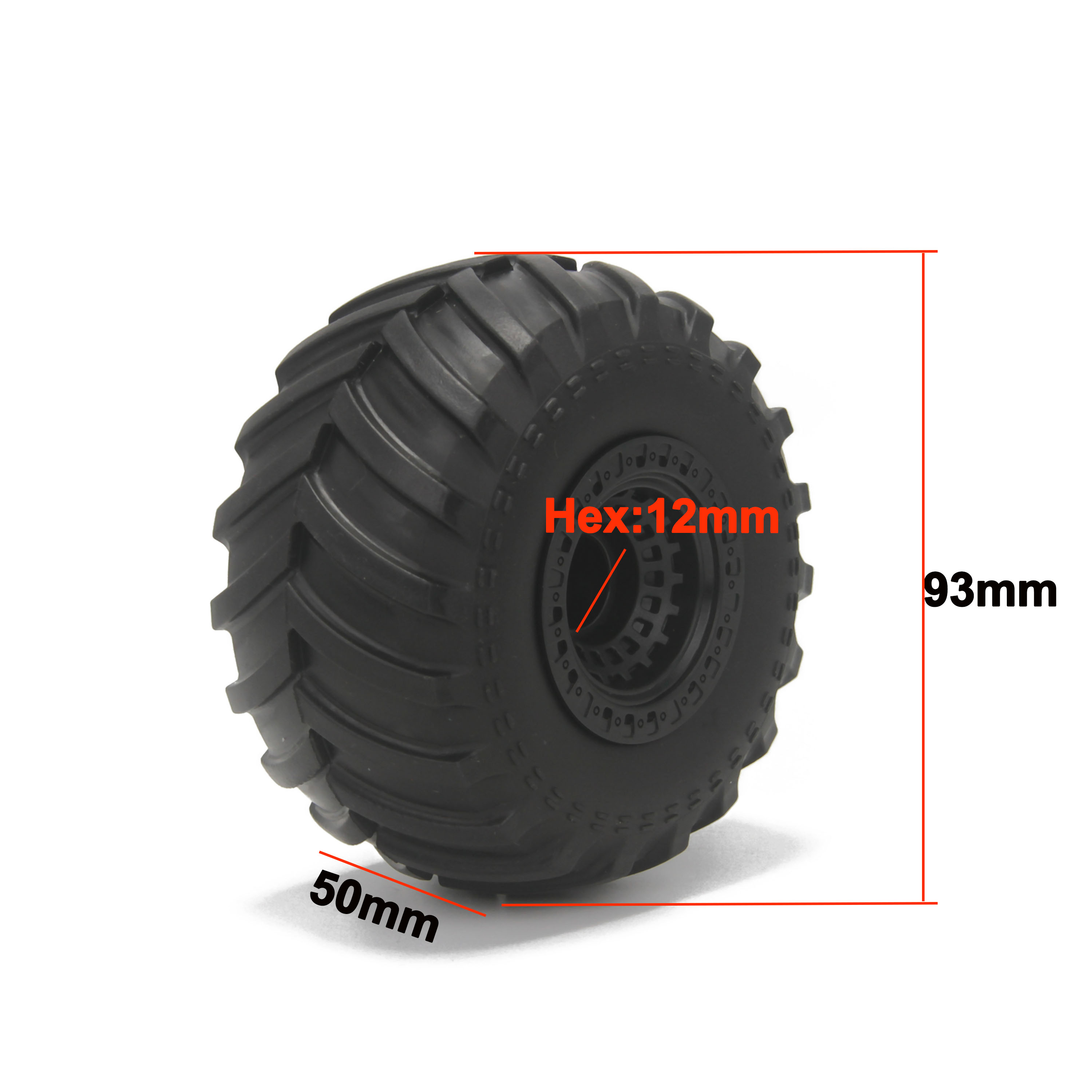 ยางล้อรถ RC ขนาด 93 มม. 1/14 พ - Hot Wheels Car Monster Trucks บทวิจารณ์และราคา