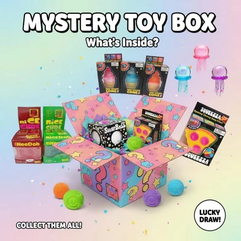 กล่องสุ่มของเล่นบีบสุดฮิตน่ารั - Mystery Box Blind Bag บทวิจารณ์และราคา